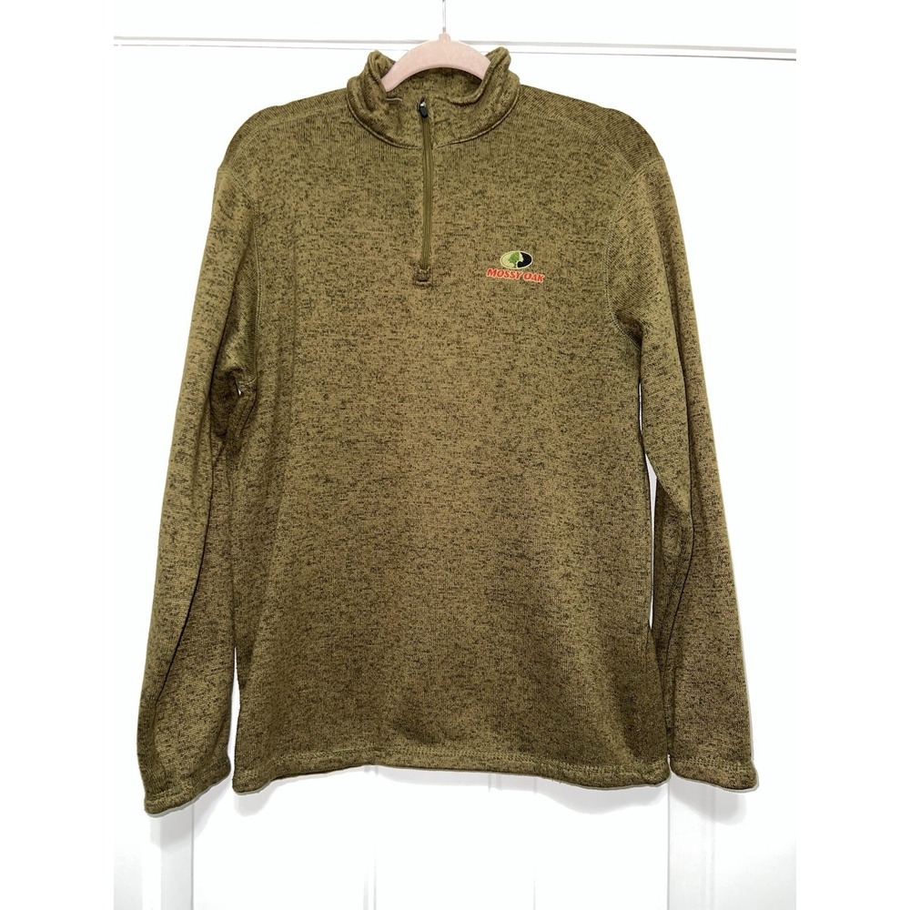 MOSSY OAK Sweater Fleece‎ Mens Medium 1/4 Zip Long Sleeve Pullover Hunting